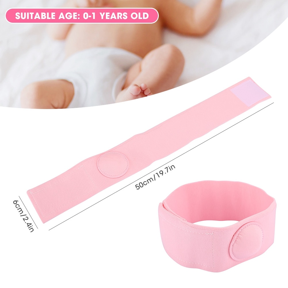 2pcs Umbilical Hernia Therapy Treatment Belt Breathable Bag Elastic Cotton Strap for 0-1 Years Old Baby Children Infant Kids